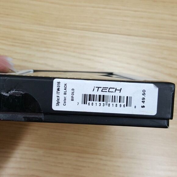 iTECH Mens Bifold Wallet Pebble Leather Money Clip RFID $50 - Picture 7 of 8